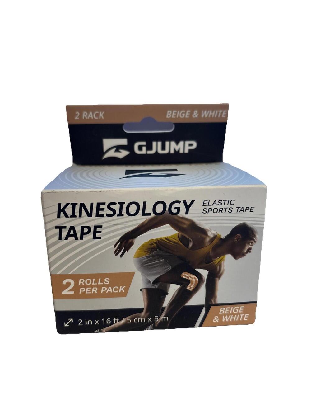 GJUMP Kinesiology Tape, Precut Athletic Sports Tape  (2 Rolls), Water Resistant